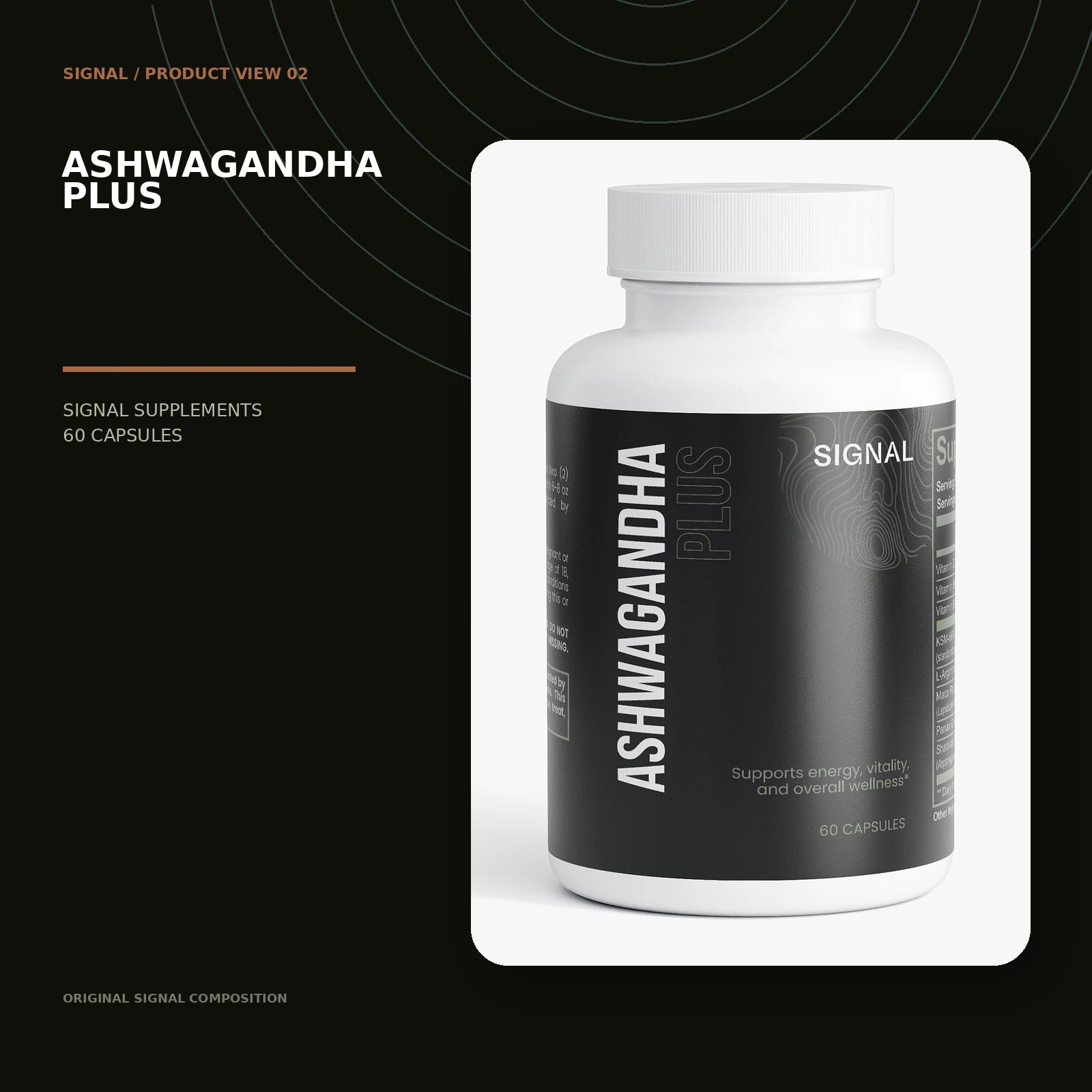 Ashwagandha Plus package in an original Signal composition, view 2