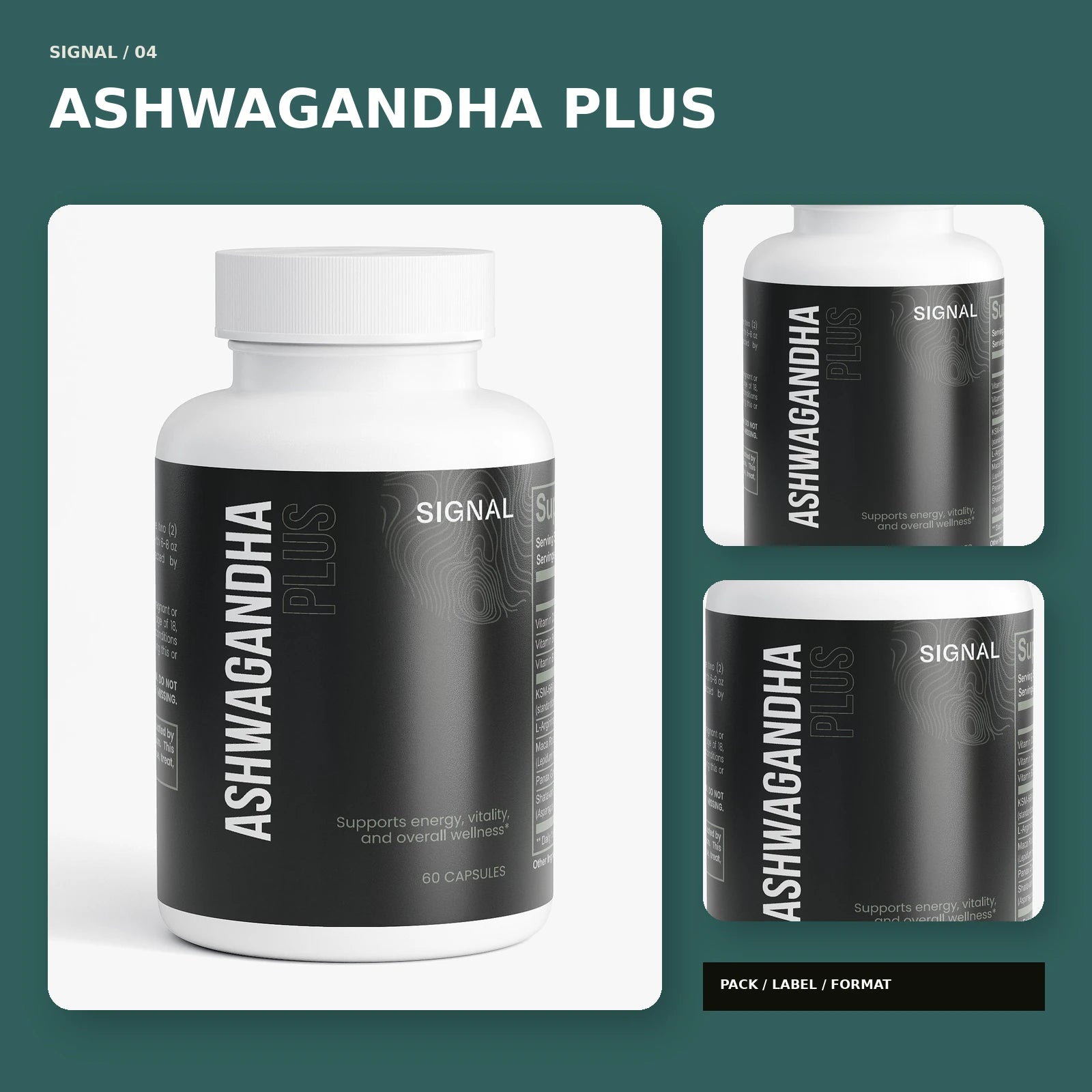Ashwagandha Plus package in an original Signal composition, view 4
