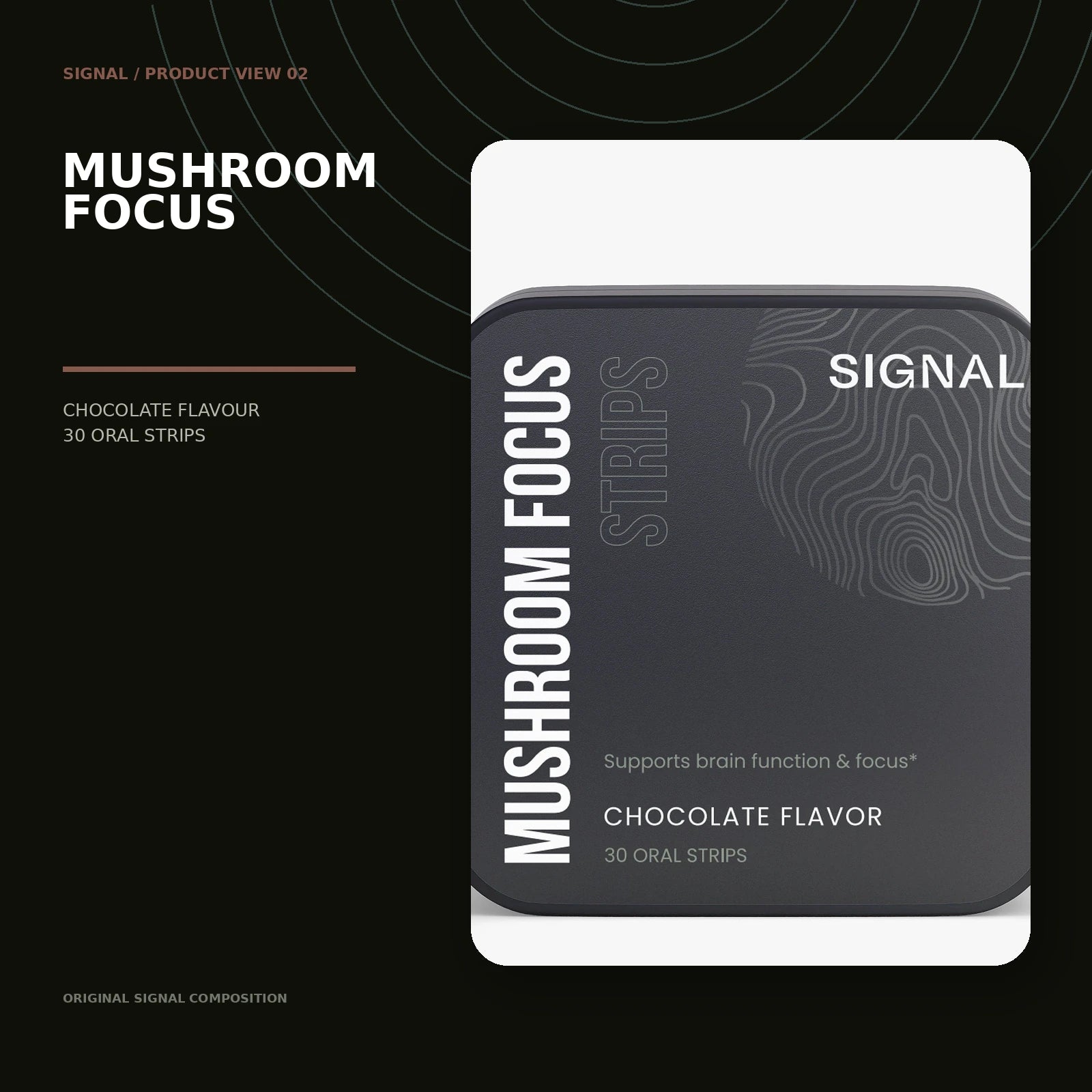 Mushroom Focus Strips package in an original Signal composition, view 2