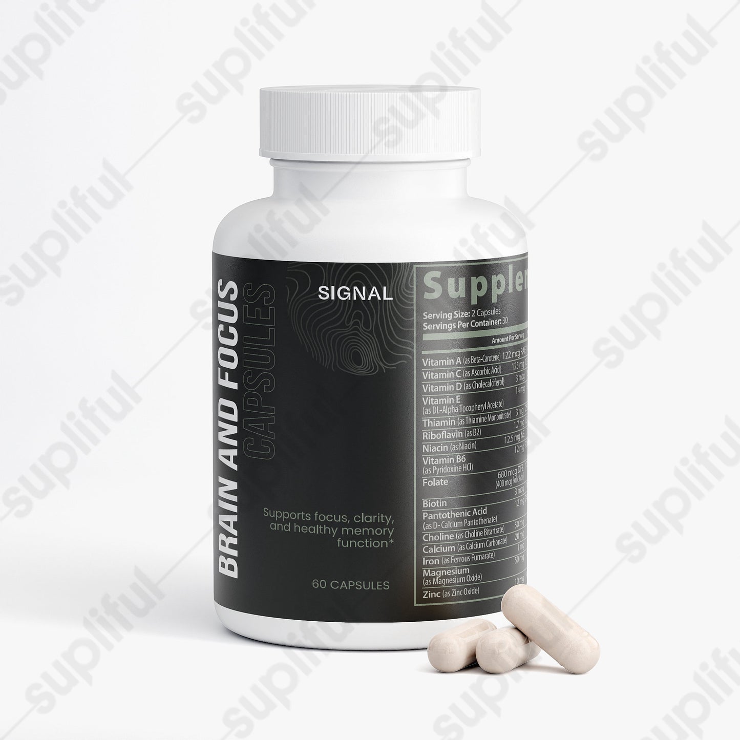 SIGNAL Brain Focus Bacopa and Phosphatidylserine formula detail
