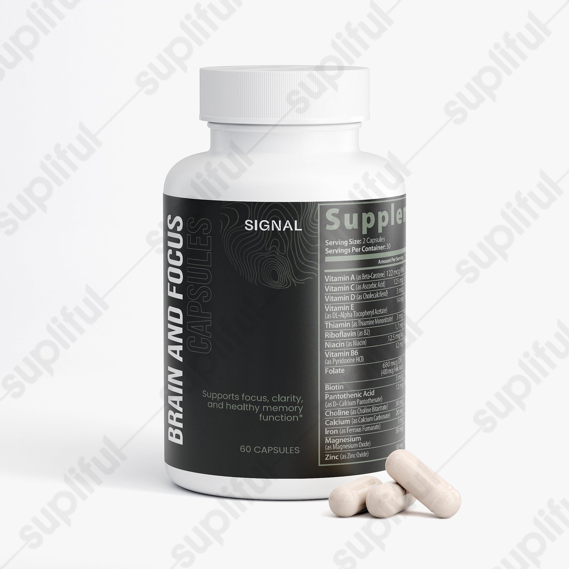 SIGNAL Brain Focus Bacopa and Phosphatidylserine formula detail