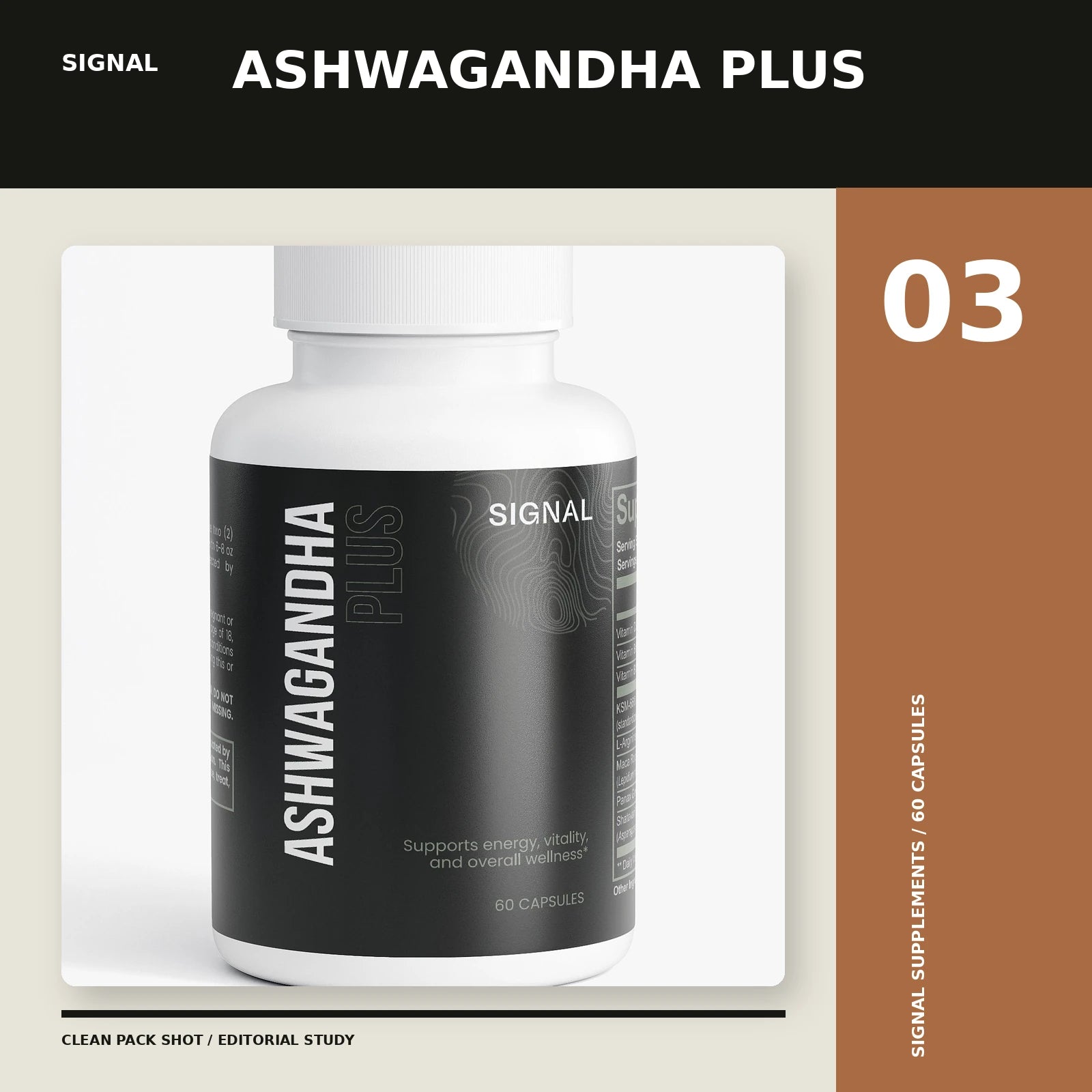 Ashwagandha Plus package in an original Signal composition, view 3