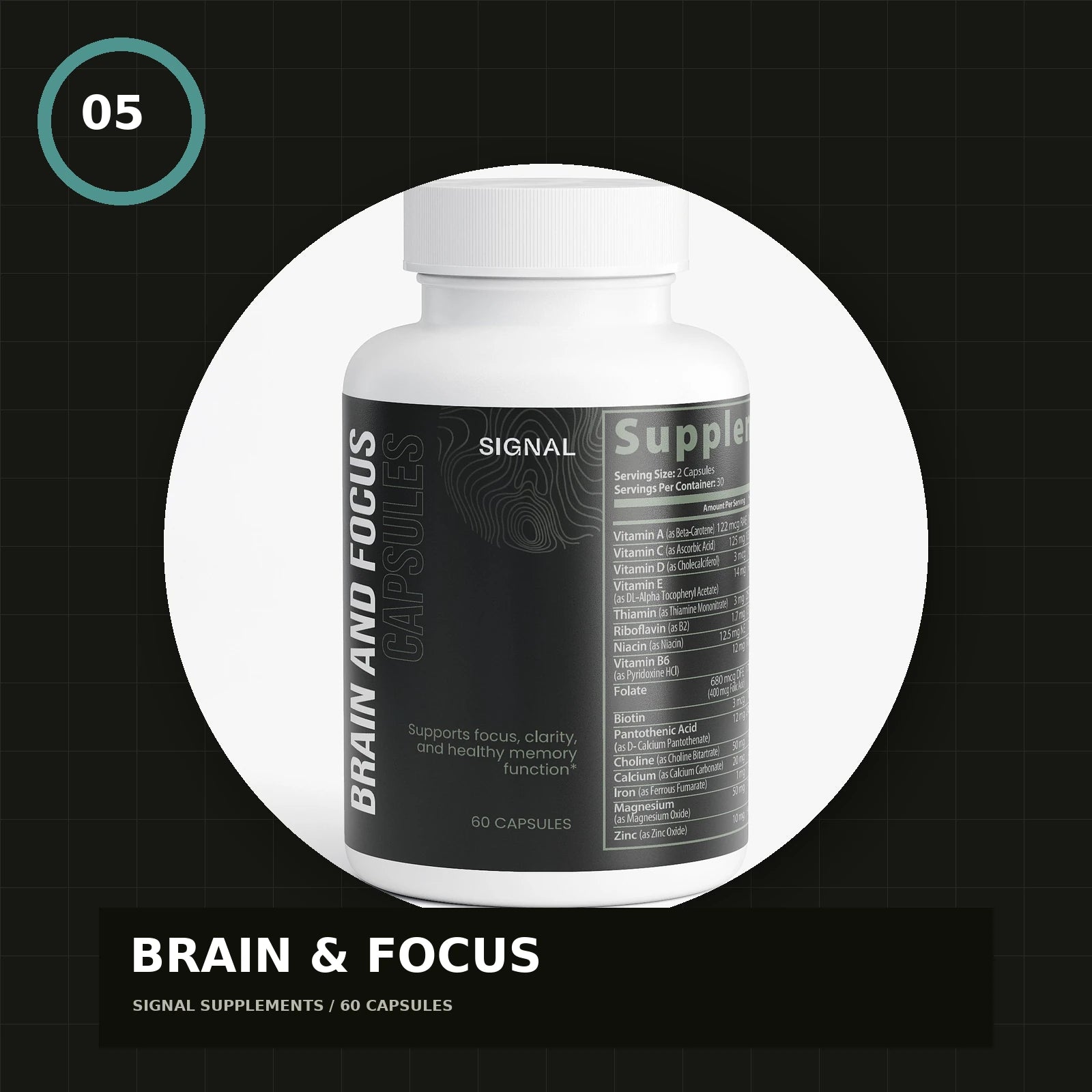 Brain & Focus Formula package in an original Signal composition, view 5